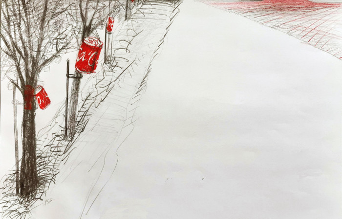 Marie_Strahovska_Krajina_s_Ripem_1_tuzka_na_papire_2022